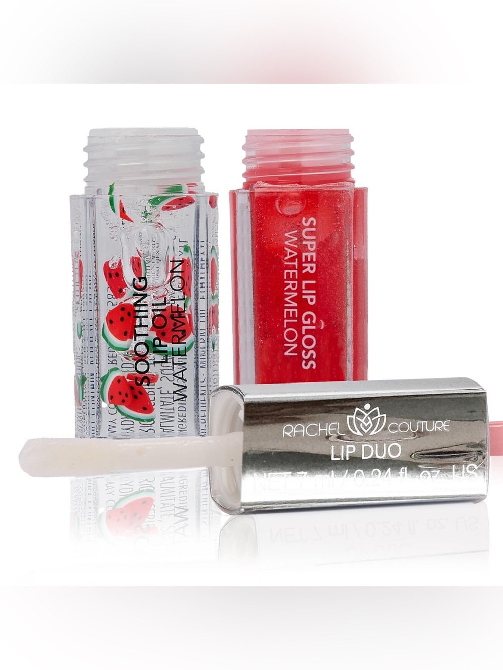 Rachel Couture Watermelon Lip Gloss & Oil Duo New Hydrating Shine